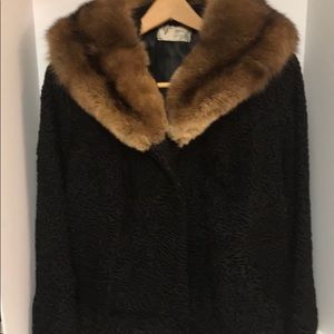 Vintage York Furs Persian lamb & mink jacket